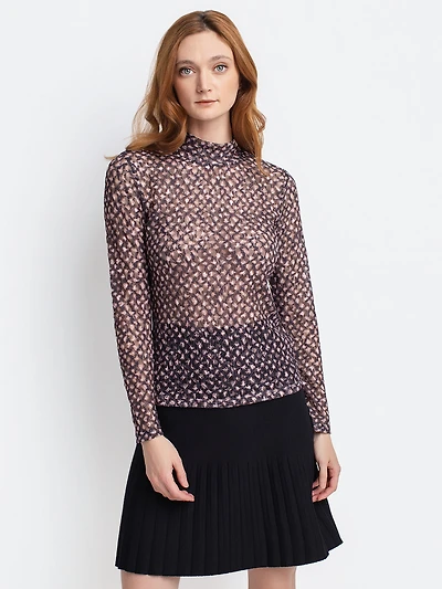 Fitted long-sleeve top