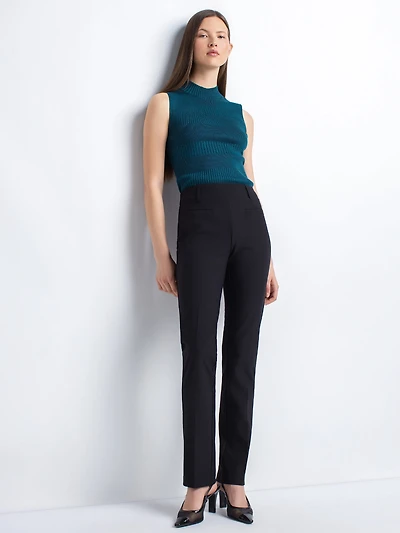 Pantalon habillé droit à enfiler