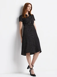 Flared midi dress