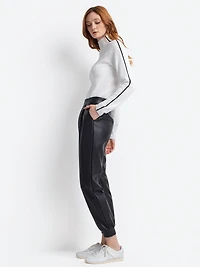 Pull-on wide-leg pants