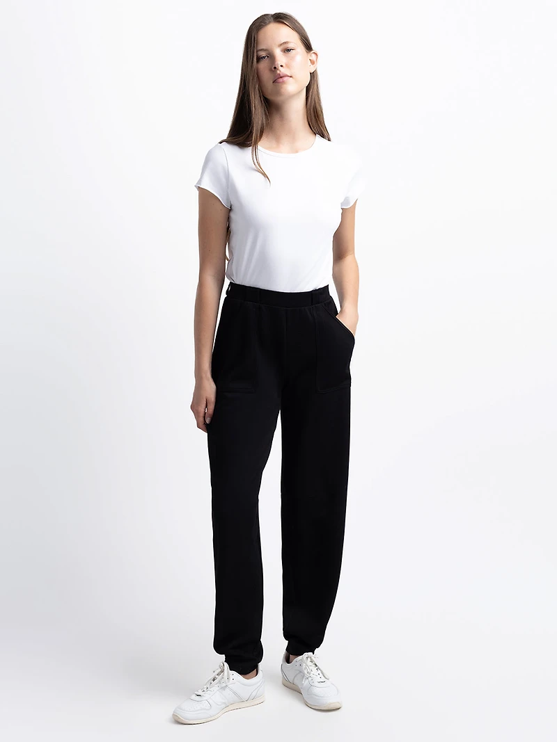 Pantalon large décontracté à enfiler