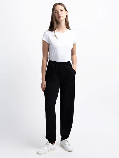 Pantalon large décontracté à enfiler