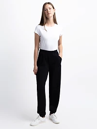 Pantalon large décontracté à enfiler