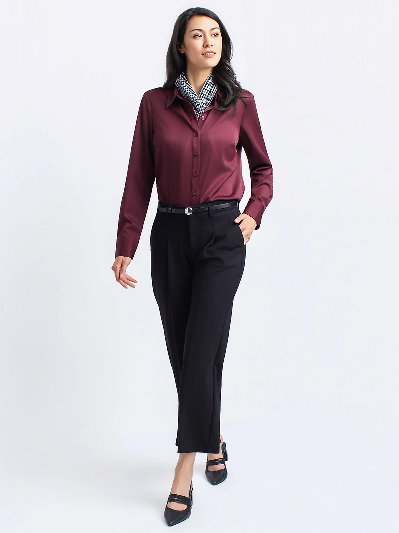 Pantalon droit à jambe large