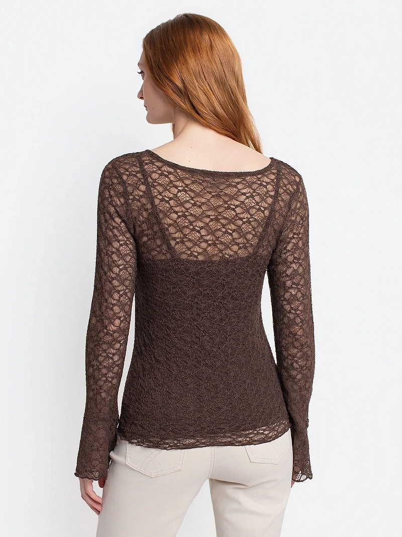 T-shirt ajusté à manches longues
