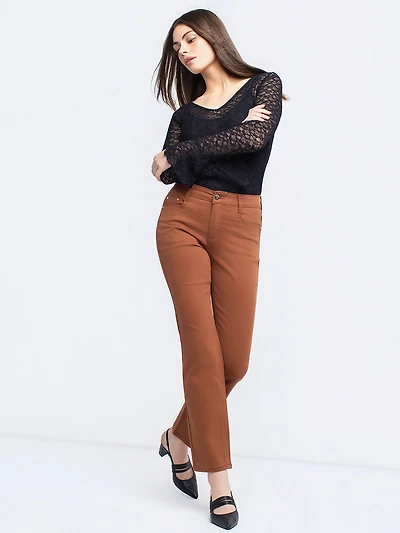 Slim straight-leg jeans