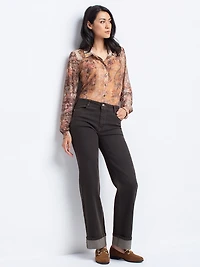 Semi-fitted wide-leg jeans