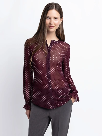 Blouse à manches longues avec boutons