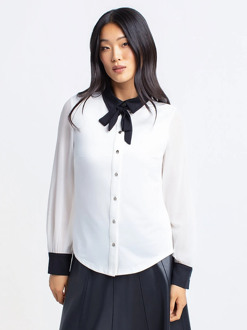 Blouse à manches longues avec boutons