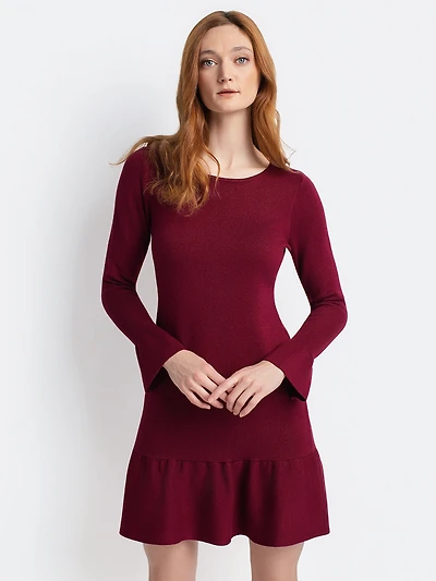 Flared knit dress