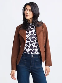 Open-front long-sleeve jacket