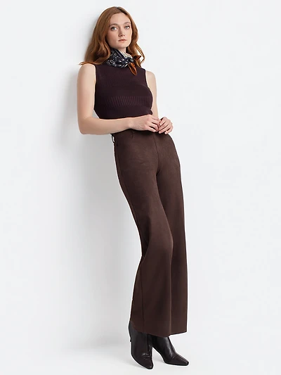 Casual wide-leg pull-on pants
