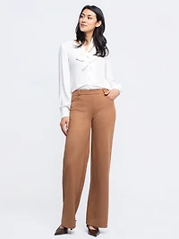 Casual wide-leg pull-on pants