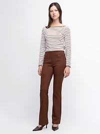 High-rise pull-on flared pants