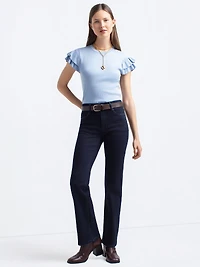 T-shirt à manches volantées