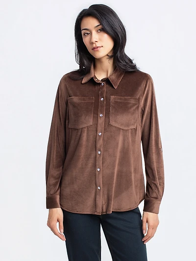 Blouse à manches longues avec boutons
