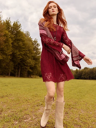 Flared midi dress