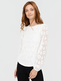 Long-sleeve semi-fitted t-shirt