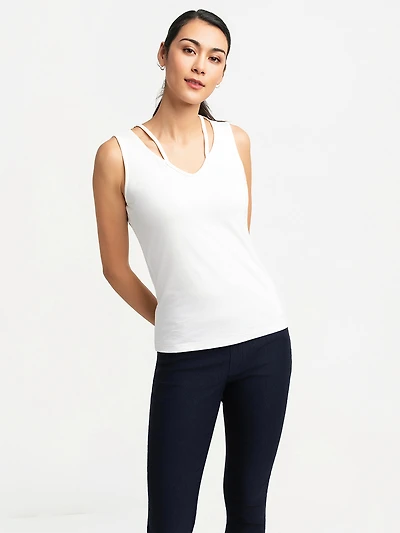 Semi-fitted tank top