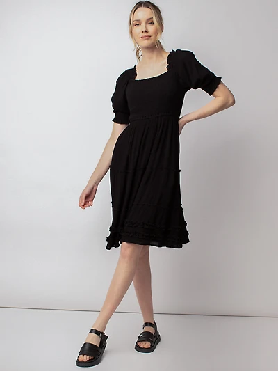 Flared midi dress