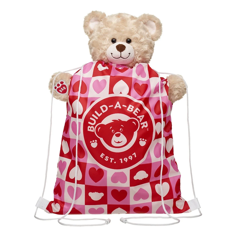 Heart Print Toy Bear Carrier