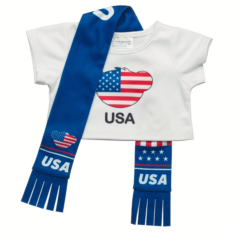 USA Scarf and T-Shirt Set