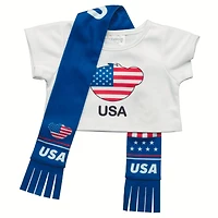 USA Scarf and T-Shirt Set