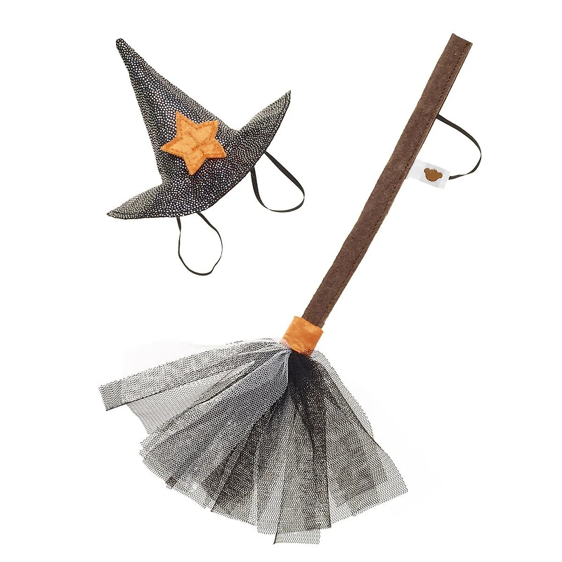Witch Hat and Broom Set