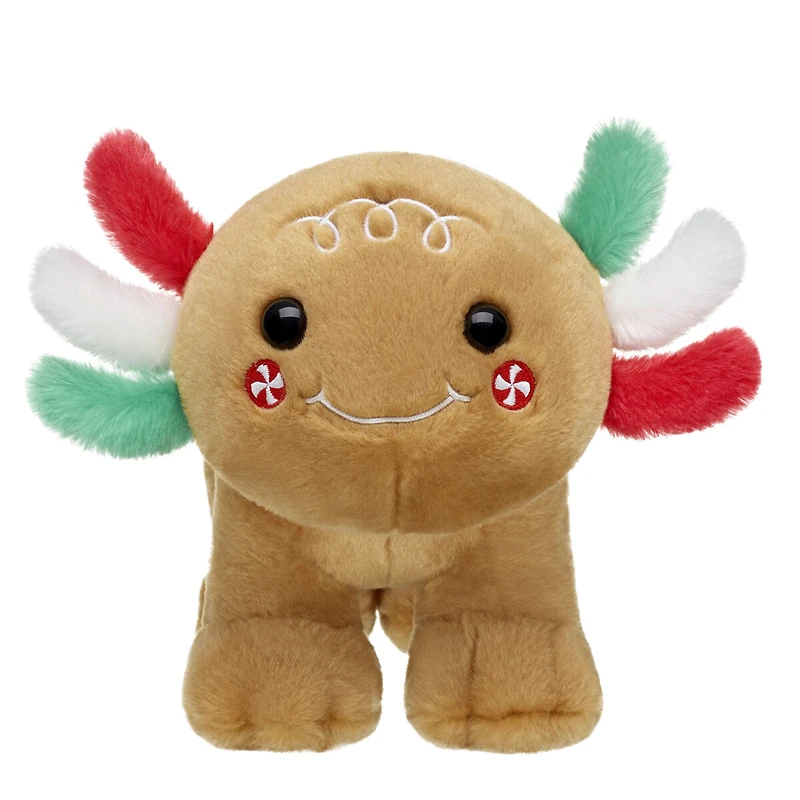 Gingerbread Axolotl Stuffed Animal