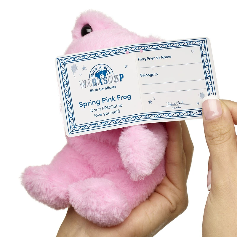 Build-A-Bear Mini Beans® Spring Pink Frog Stuffed Animal