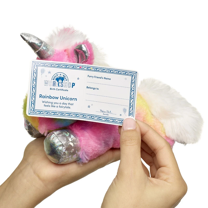 Build-A-Bear Mini Beans® Rainbow Unicorn Plush