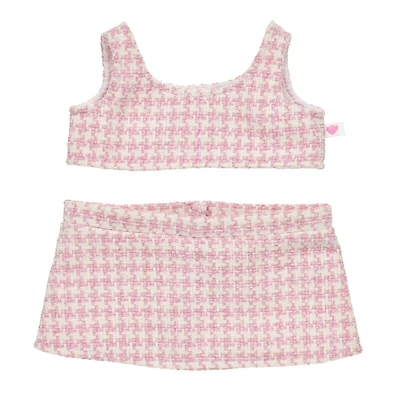Pink Check Tweed Outfit