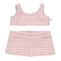 Pink Check Tweed Outfit