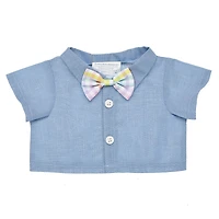 Chambray Shirt With Bow Tie