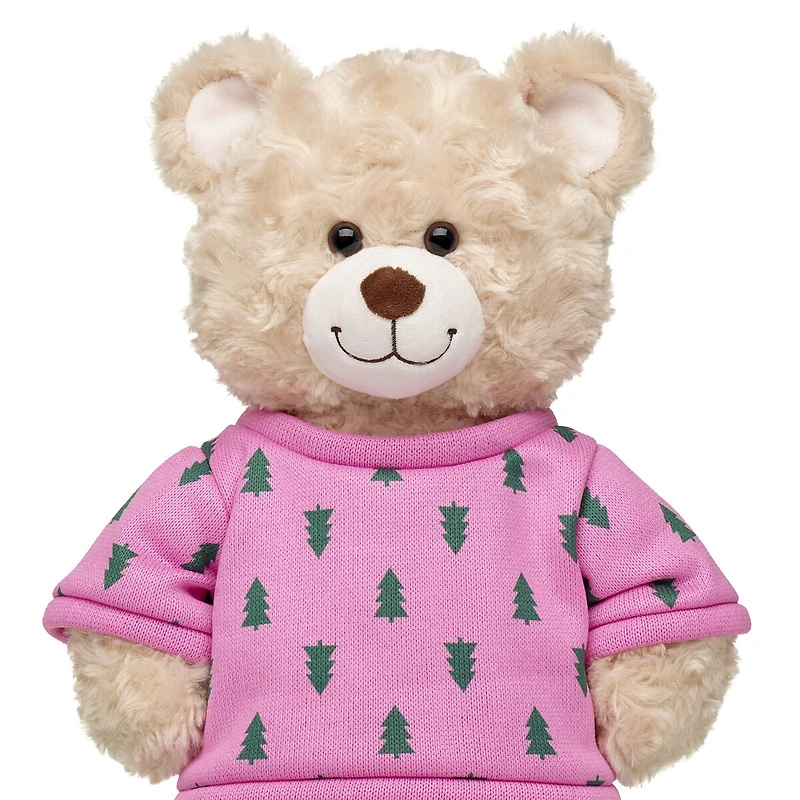 Pink and Green Christmas Tree Sweater