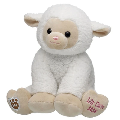 Embroidered Lamb Stuffed Animal