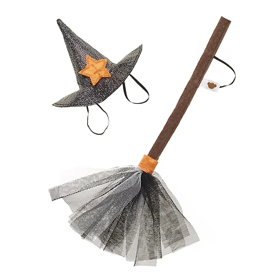 Witch Hat and Broom Set