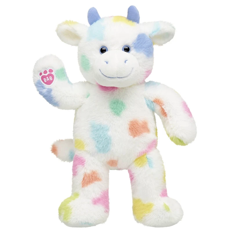 Colorful Splatter Cow Stuffed Animal