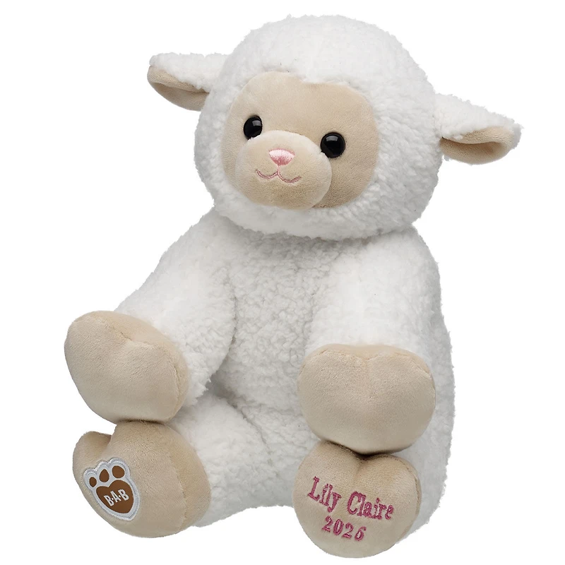 Personalized Embroidered Lamb Stuffed Animal