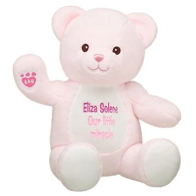 Personalized Embroidered Baby Pink Teddy Bear