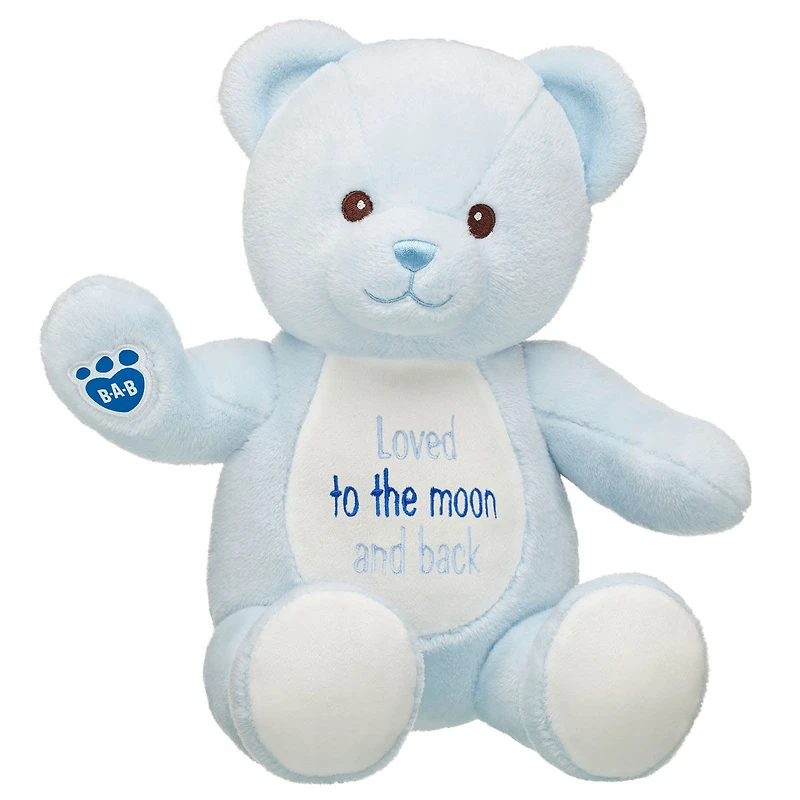 Personalized Embroidered Baby Blue Teddy Bear