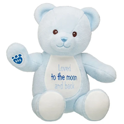 Personalized Embroidered Baby Blue Teddy Bear
