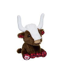 Build-A-Bear Mini Beans® Buffalo Check Longhorn Stuffed Animal