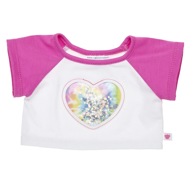 Tie-Dye Sequin Heart T-Shirt