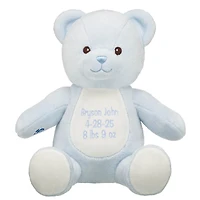 Personalized Embroidered Baby Blue Teddy Bear