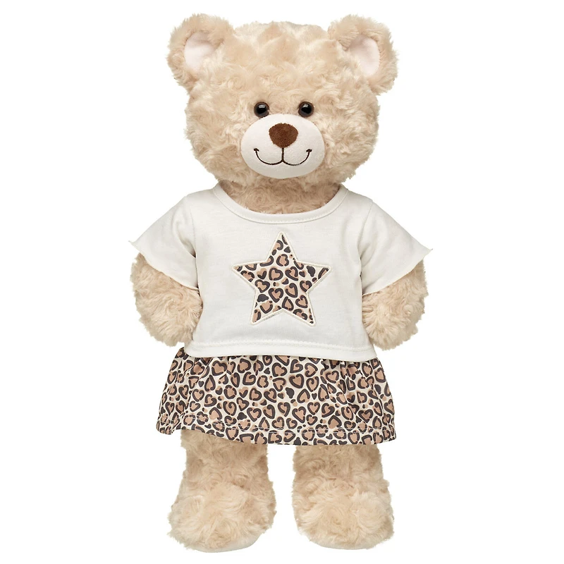 Leopard Print Star Skirt Set
