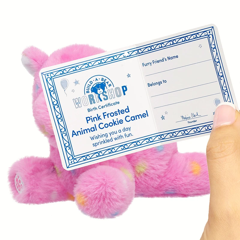 Build-A-Bear Mini Beans® Pink Frosted Animal Cookie Camel Stuffed Animal