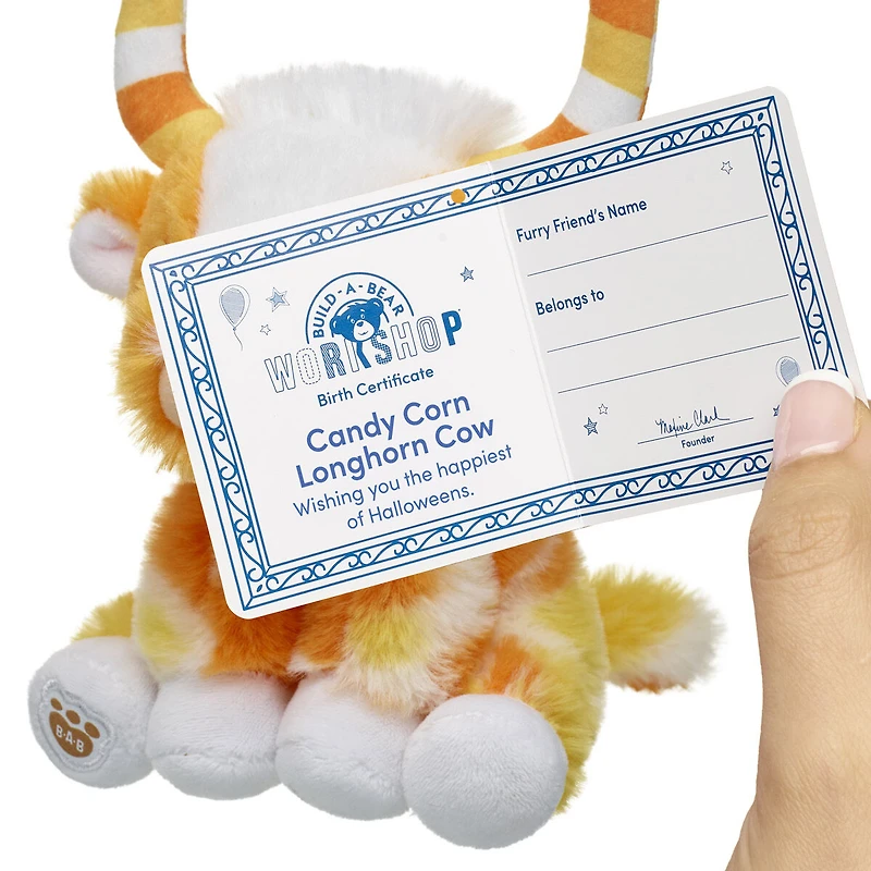 Build-A-Bear Mini Beans® Candy Corn Longhorn Stuffed Animal