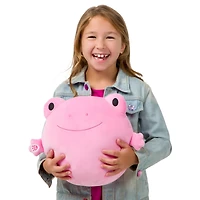 SKOOSHERZ™ Spring Pink Frog Stuffed Animal