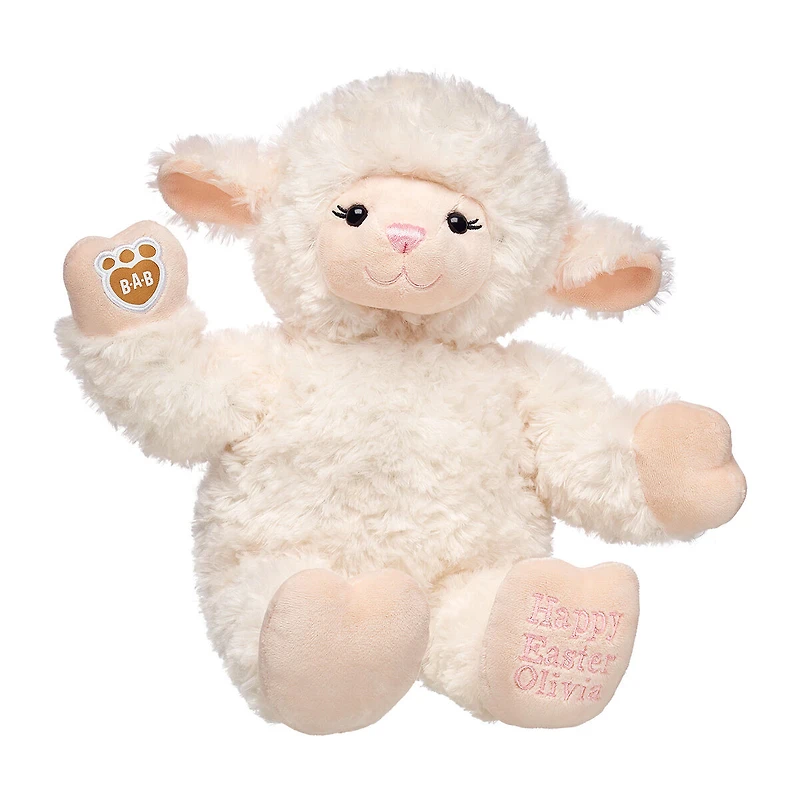 Personalized Vanilla Swirls Lamb Stuffed Animal